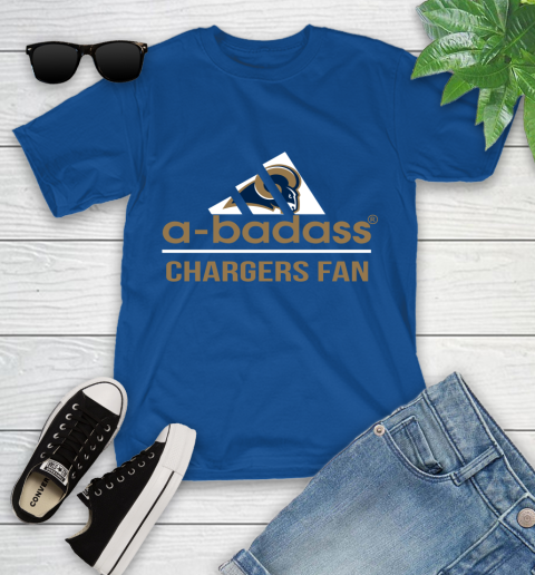 NFL A Badass Los Angeles Rams Fan Adidas Football Sports Youth T-Shirt 12