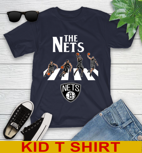 NBA Basketball Brooklyn Nets The Beatles Rock Band Shirt Youth T-Shirt 2
