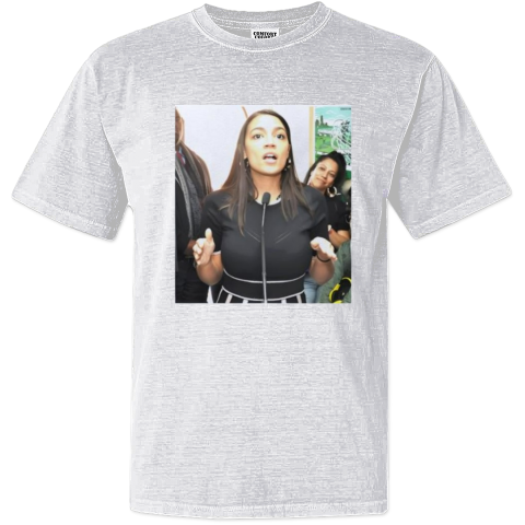 AOC Alexandria Ocasio-Cortez see through Dyed Heavyweight T-Shirt