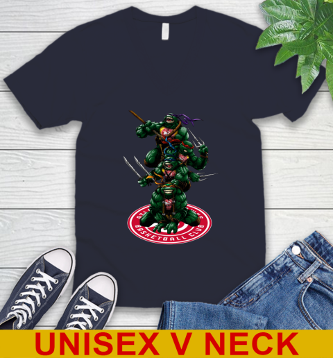 NBA Basketball Atlanta Hawks Teenage Mutant Ninja Turtles Shirt V-Neck T-Shirt 3