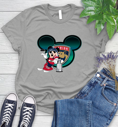 NHL Florida Panthers Stanley Cup Mickey Mouse Disney Hockey T Shirt Women's T-Shirt 10