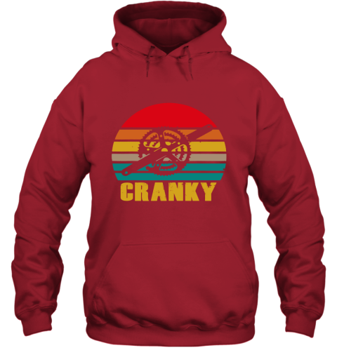 Bicycle Cranky Cycling Lovers Sunset Vintage Hoodie