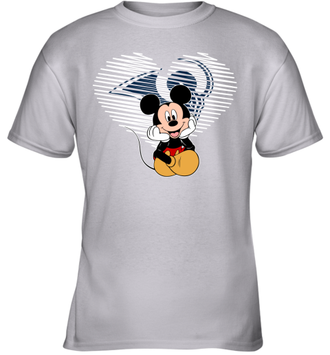 NFL Los Angeles Rams The Heart Mickey Mouse Disney Football T Shirt PSzBU0Bw0Gq youth t shirt 26 95 151514 front sport grey