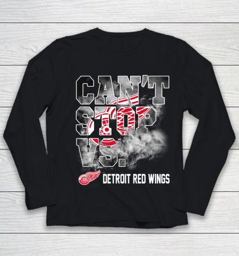 NHL Detroit Red Wings Hockey Can't Stop Vs Youth Long Sleeve