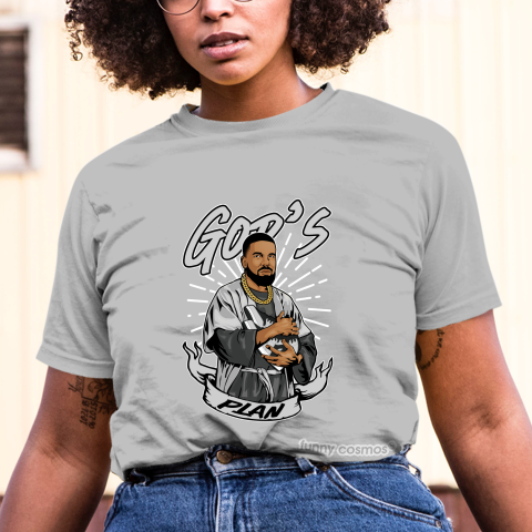 Air Jordan 1 Shadow Matching Sneaker Shirt Drake God's Plan Black And Gray Sneaker Shirt