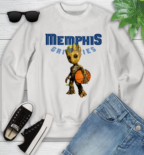 Memphis Grizzlies NBA Basketball Groot Marvel Guardians Of The Galaxy Youth Sweatshirt