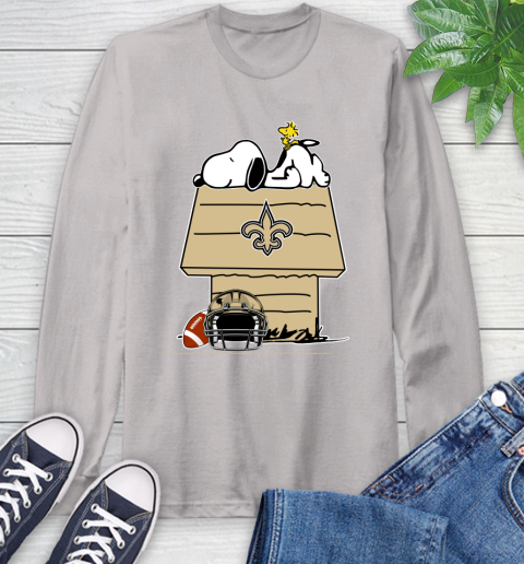 New Orleans Saints NFL Football Snoopy Woodstock The Peanuts Movie Long Sleeve T-Shirt 12