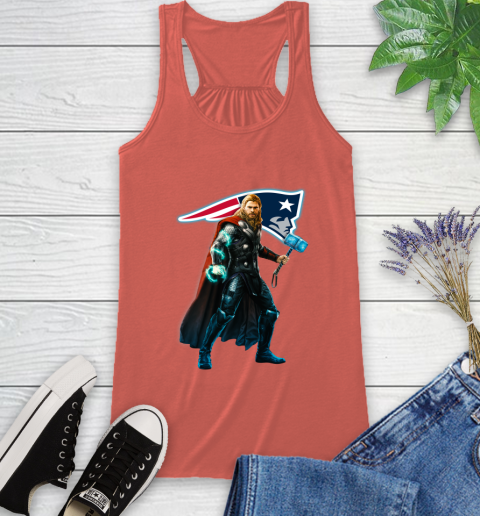 NFL Thor Avengers Endgame Football New England Patriots Racerback Tank 4