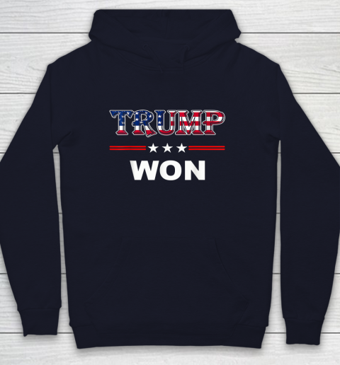 Trump Won T Shirt 4th of July American Flag Youth Hoodie 2