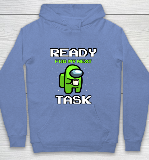Among Us Shirt Ready For Work Green Youth Hoodie 7
