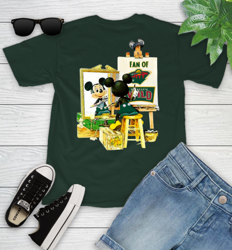 NHL Hockey Minnesota Wild Mickey Drawing Shirt 97