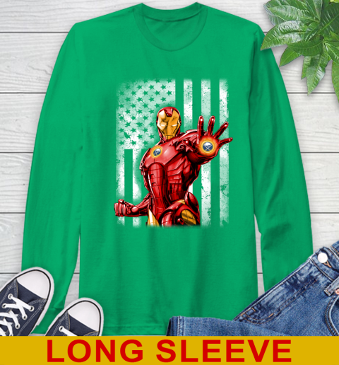 Buffalo Sabres NHL Hockey Iron Man Avengers American Flag Shirt Long Sleeve T-Shirt 8