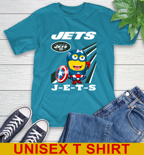 NFL Football New York Jets Captain America Marvel Avengers Minion Shirt T-Shirt 9