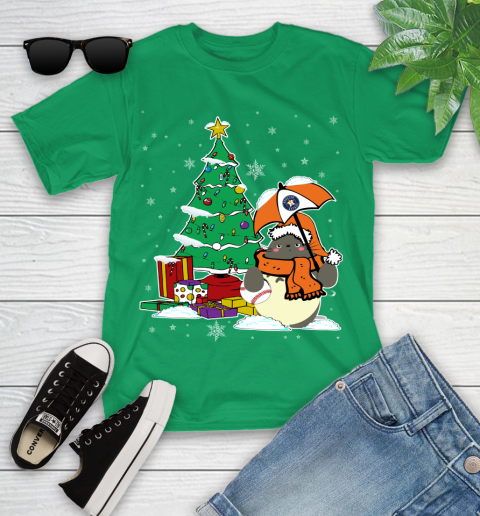Houston Astros MLB Baseball Cute Tonari No Totoro Christmas Sports Youth T-Shirt 8