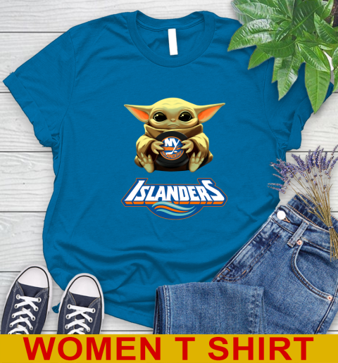 NHL Hockey New York Islanders Star Wars Baby Yoda Shirt 95