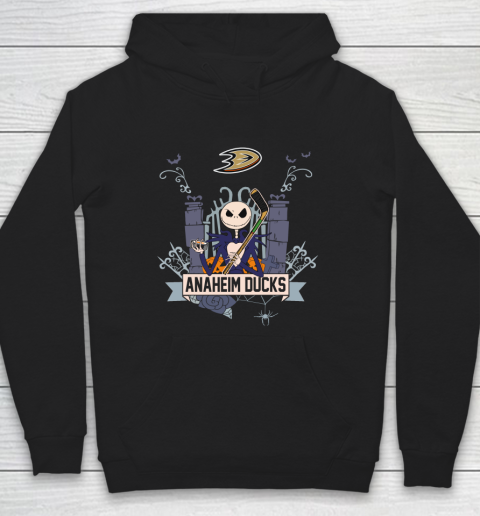 NHL Anaheim Ducks Hockey Jack Skellington Halloween Hoodie