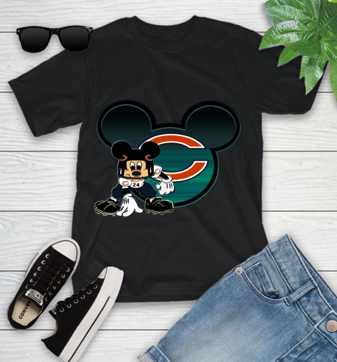 NFL Chicago Bears Mickey Mouse Disney Football T Shirt Youth T-Shirt 2