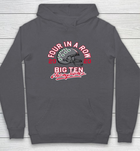OSU 2020 Big Ten Champions 2020 Four In A Row Hoodie 4