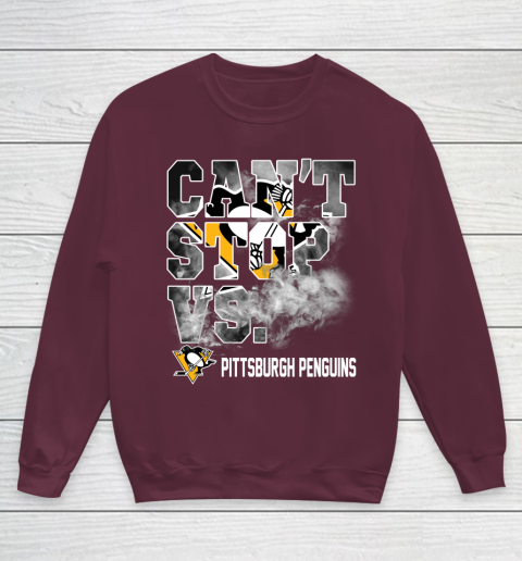 NHL Pittsburgh Penguins Hockey Can't Stop Vs Youth Sweatshirt 4