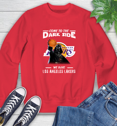 NBA Come To The Dark Side We Have Los Angeles Lakers Star Wars Darth Vader Basketball Sweatshirt 10