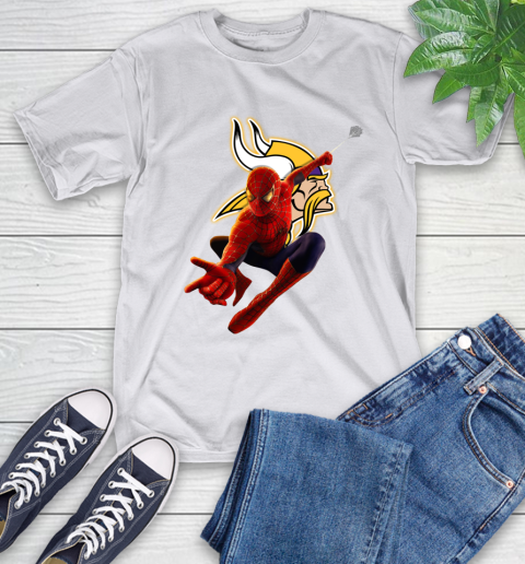 NFL Spider Man Avengers Endgame Football Minnesota Vikings T-Shirt 12