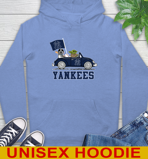 MLB Baseball New York Yankees Darth Vader Baby Yoda Driving Star Wars Shirt Hoodie 11