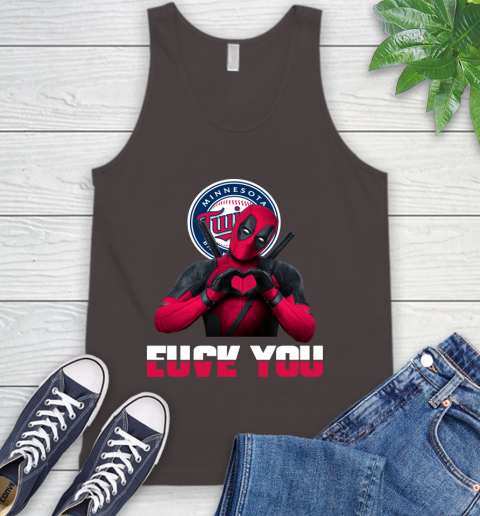 MLB Minnesota Twins Deadpool Love You Fuck You Baseball Sports Tank Top 6