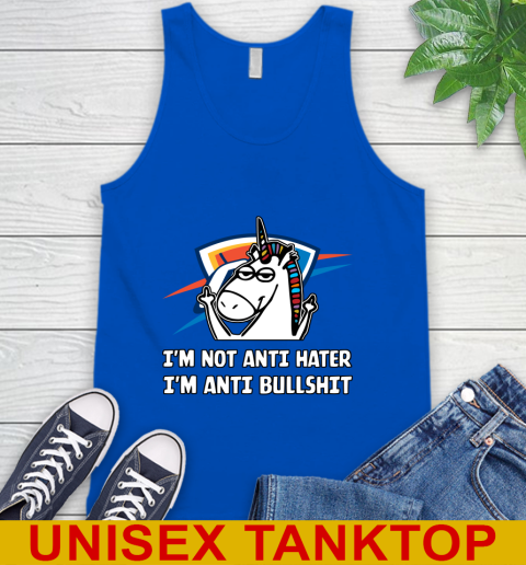 Oklahoma City Thunder NBA Basketball Unicorn I'm Not Anti Hater I'm Anti Bullshit Tank Top 5