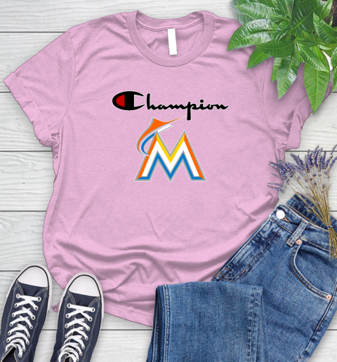 MLB Baseball Miami Marlins Champion Shirt Women's T-Shirt 8