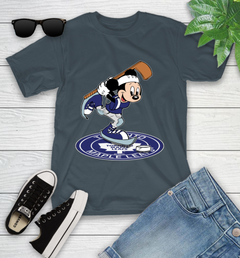 NHL Hockey Toronto Maple Leafs Cheerful Mickey Disney Shirt Youth T-Shirt 8