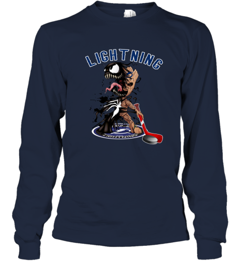 NHL Tampa Bay Lightning Hockey Venom Groot Guardians Of The Galaxy WYl93nHN3B4 long sleeve tee 14 95 151514 front navy
