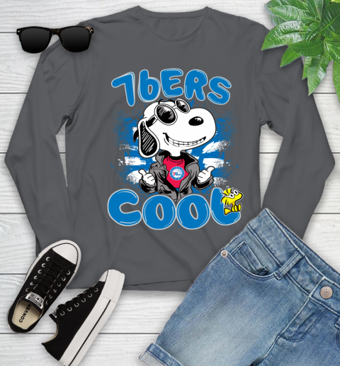 NBA Basketball Philadelphia 76ers Cool Snoopy Shirt Youth Long Sleeve 8