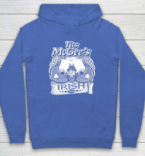 Tits McGee'ss Irish Pub Funny St. Patrick's Day Shamrocks Hoodie 5