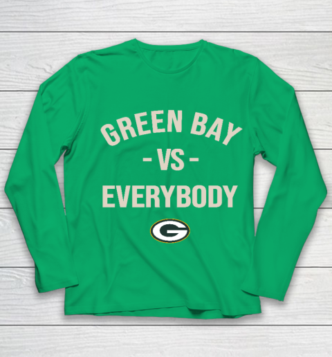 Green Bay Packers Vs Everybody Youth Long Sleeve 4
