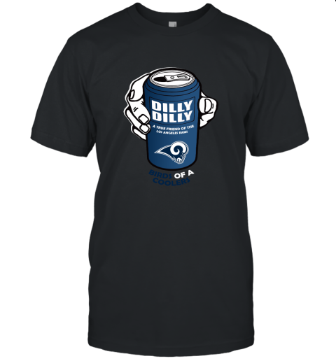 Bud Light Dilly Dilly! Los Angeles Rams Birds Of A Cooler Unisex Jersey Tee