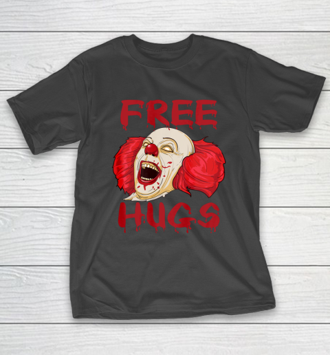 Free Hugs Halloween Evil Killer Scary Clown Horror Gift T Shirt.1RSKTZUYCR T-Shirt