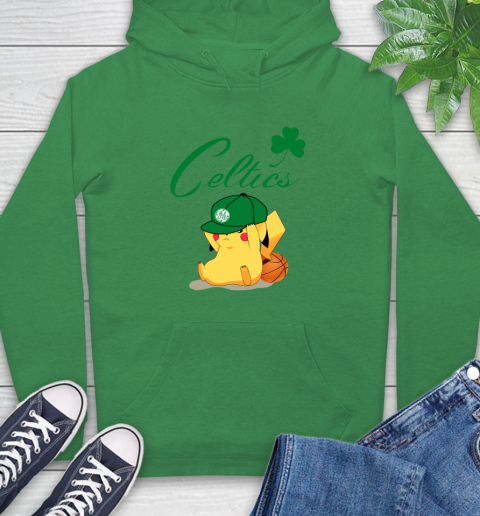 NBA Pikachu Basketball Sports Boston Celtics Hoodie 8