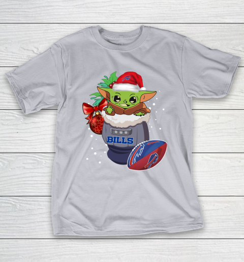 Buffalo Bills Christmas Baby Yoda Star Wars Funny Happy NFL T-Shirt 7