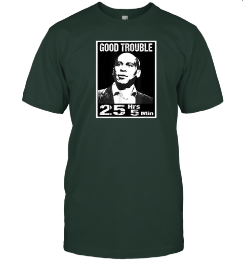 mtzi good trouble corey booker 25 hrs and 5 mins premium classic t shirt 2 front forest green