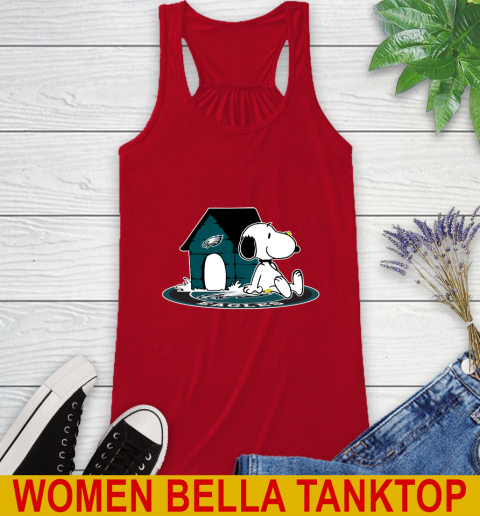 NFL Football Philadelphia Eagles Snoopy The Peanuts Movie Shirt Racerback Tank 6