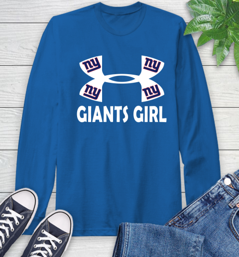 NFL New York Giants Girl Under Armour Football Sports Long Sleeve T-Shirt 10