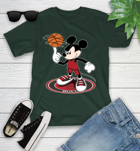 NBA Basketball Chicago Bulls Cheerful Mickey Disney Shirt Youth T-Shirt 5