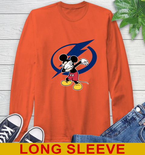 Tampa Bay Lightning NHL Hockey Dabbing Mickey Disney Sports Long Sleeve T-Shirt 5