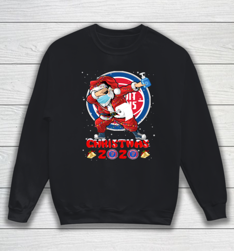 Detroit Pistons Funny Santa Claus Dabbing Christmas 2020 NBA Sweatshirt