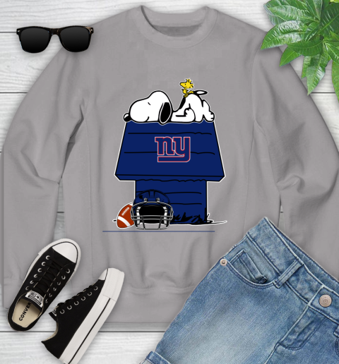 New York Giants NFL Football Snoopy Woodstock The Peanuts Movie Youth Sweatshirt 4