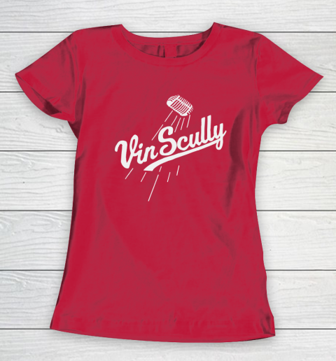 Vin Scully Microphone Women's T-Shirt 7