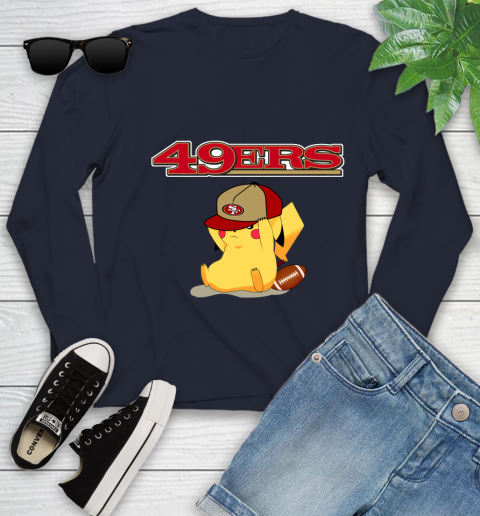 NFL Pikachu Football San Francisco 49ers Youth Long Sleeve 3