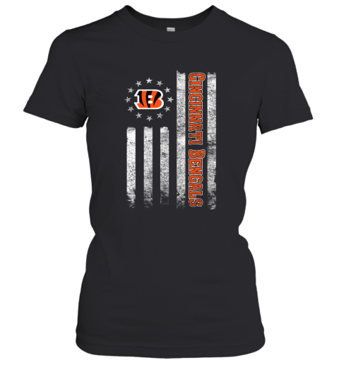 NFL American Flag Football Sports Cincinnati Bengals Women's T-Shirt