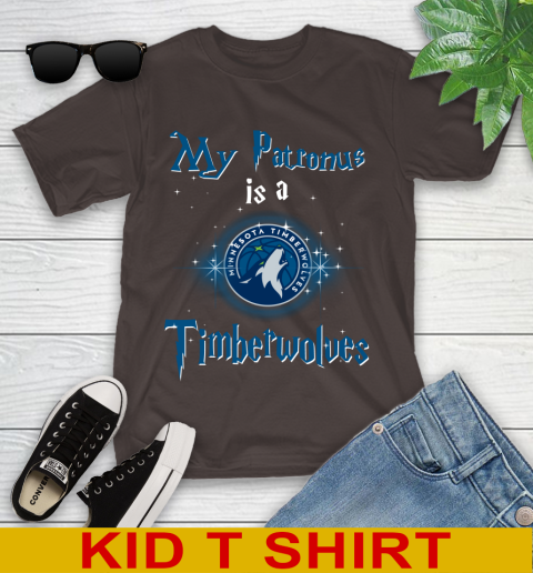 NBA Basketball Harry Potter My Patronus Is A Minnesota Timberwolves Youth T-Shirt 6