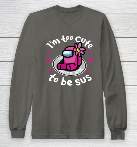 Chicago White Sox MLB Baseball Among Us I Am Too Cute To Be Sus Long Sleeve T Shirt Tee For Sports